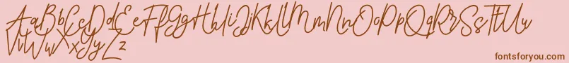 Fonte Pure Tintri FREE – fontes marrons em um fundo rosa