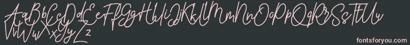 Pure Tintri FREE-Schriftart – Rosa Schriften auf schwarzem Hintergrund