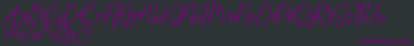 Pure Tintri FREE Font – Purple Fonts on Black Background