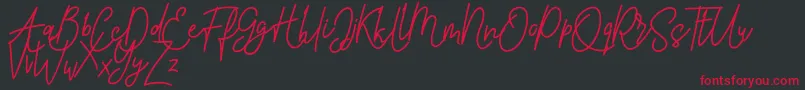 Pure Tintri FREE Font – Red Fonts on Black Background