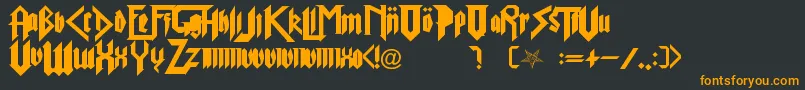 フォントpuree    2 – 黒い背景にオレンジの文字