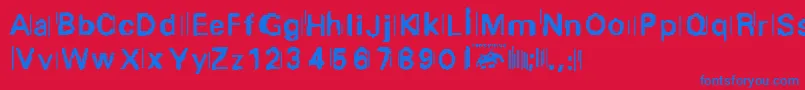 purge fontvir us Font – Blue Fonts on Red Background