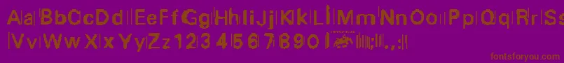 purge fontvir us Font – Brown Fonts on Purple Background