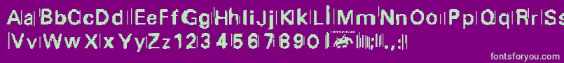 purge fontvir us Font – Green Fonts on Purple Background