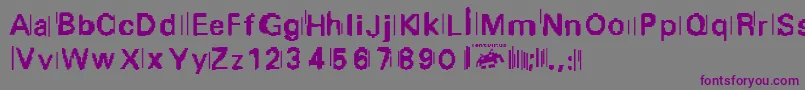 Шрифт purge fontvir us – фиолетовые шрифты на сером фоне