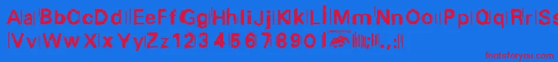 purge fontvir us Font – Red Fonts on Blue Background