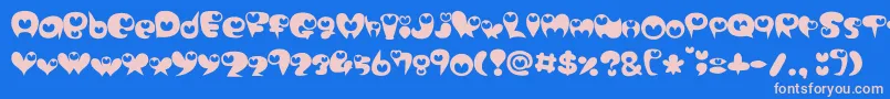 Шрифт purimonyorori2 – розовые шрифты на синем фоне