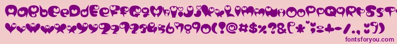 purimonyorori2 Font – Purple Fonts on Pink Background