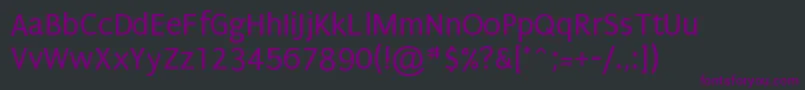フォントPuritan – 黒い背景に紫のフォント