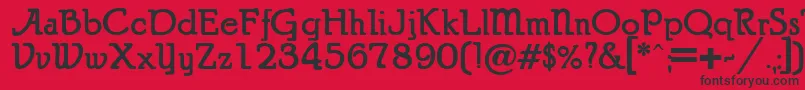 PuritanAlternate Bold Font – Black Fonts on Red Background