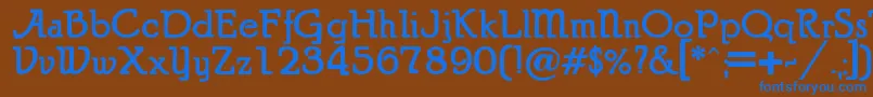 PuritanAlternate Bold Font – Blue Fonts on Brown Background