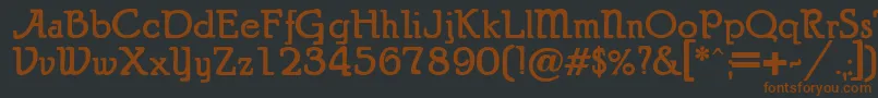 Шрифт PuritanAlternate Bold – коричневые шрифты на чёрном фоне