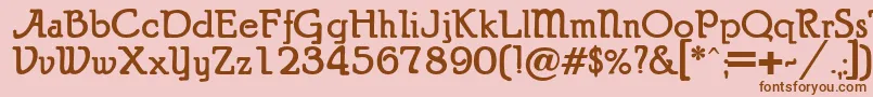 PuritanAlternate Bold Font – Brown Fonts on Pink Background