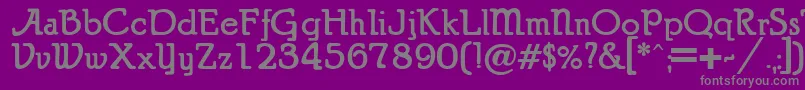 PuritanAlternate Bold Font – Gray Fonts on Purple Background