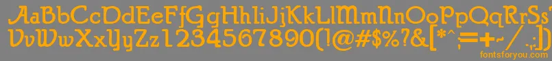 Шрифт PuritanAlternate Bold – оранжевые шрифты на сером фоне