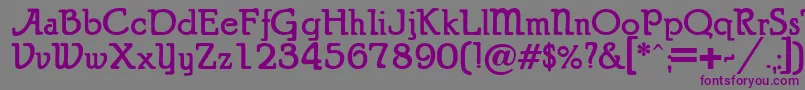 フォントPuritanAlternate Bold – 紫色のフォント、灰色の背景