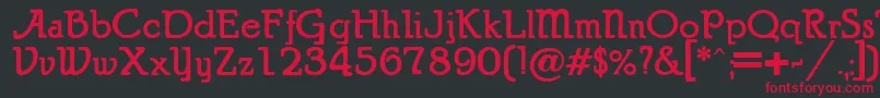 PuritanAlternate Bold Font – Red Fonts on Black Background