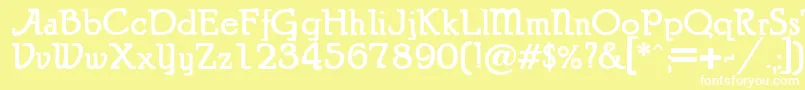 フォントPuritanAlternate Bold – 黄色い背景に白い文字