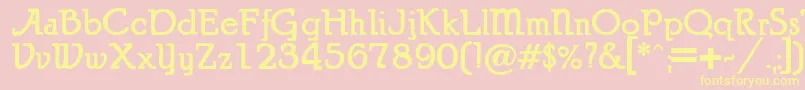 PuritanAlternate Bold Font – Yellow Fonts on Pink Background