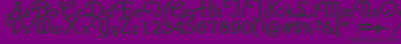 PuritanSwash Bold Font – Black Fonts on Purple Background