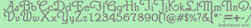 PuritanSwash Bold Font – Gray Fonts on Green Background