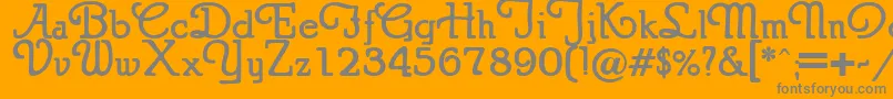 PuritanSwash Bold-Schriftart – Graue Schriften auf orangefarbenem Hintergrund