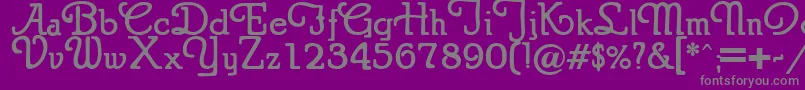 PuritanSwash Bold-Schriftart – Graue Schriften auf violettem Hintergrund
