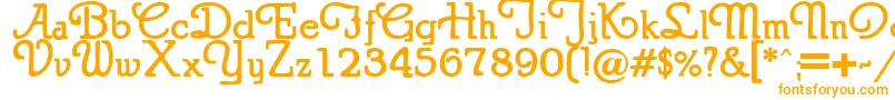 PuritanSwash Bold Font – Orange Fonts on White Background