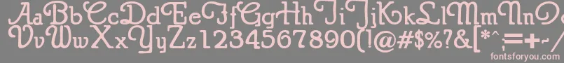 PuritanSwash Bold Font – Pink Fonts on Gray Background