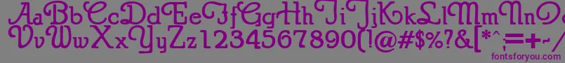 PuritanSwash Bold Font – Purple Fonts on Gray Background