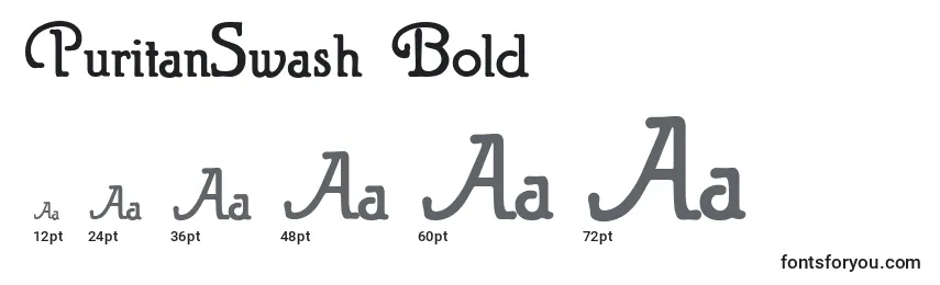 PuritanSwash Bold Font Sizes