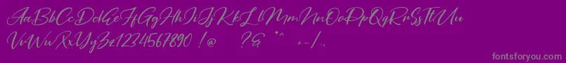 Purple Pen-Schriftart – Graue Schriften auf violettem Hintergrund