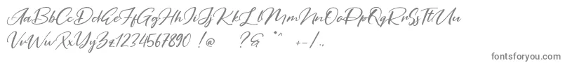 フォントPurple Pen – 白い背景に灰色の文字