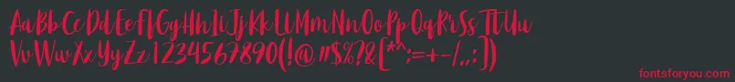 Purple River by Keithzo 7NTypes Font – Red Fonts on Black Background