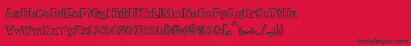 フォントPurpleDrank – 赤い背景に黒い文字