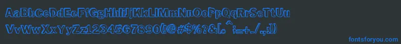 フォントPurpleDrank – 黒い背景に青い文字