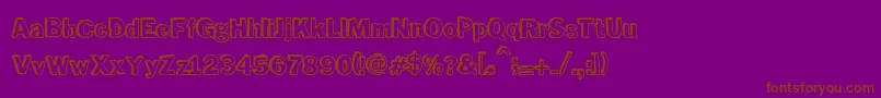 PurpleDrank-fontti – ruskeat fontit violetilla taustalla
