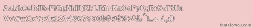 フォントPurpleDrank – ピンクの背景に灰色の文字