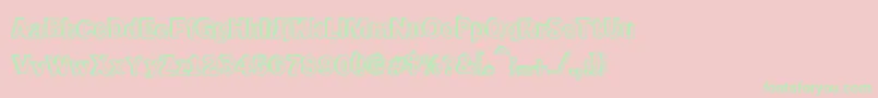 フォントPurpleDrank – ピンクの背景に緑の文字