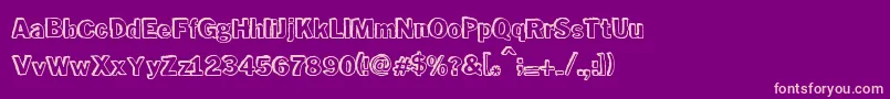PurpleDrank-fontti – vaaleanpunaiset fontit violetilla taustalla