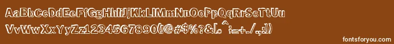 フォントPurpleDrank – 茶色の背景に白い文字