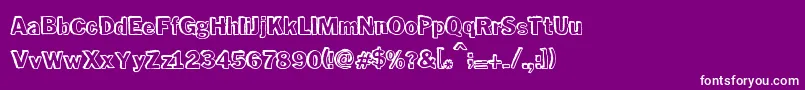 PurpleDrank-fontti – valkoiset fontit violetilla taustalla