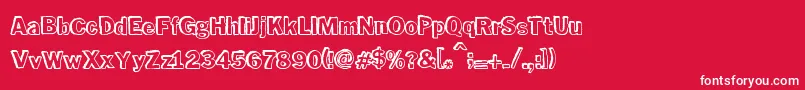 フォントPurpleDrank – 赤い背景に白い文字