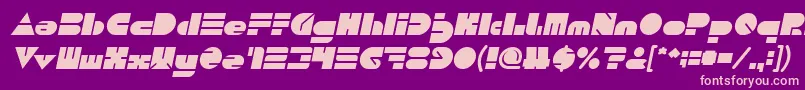PUSH THE BUTTON Bold Italic Font – Pink Fonts on Purple Background
