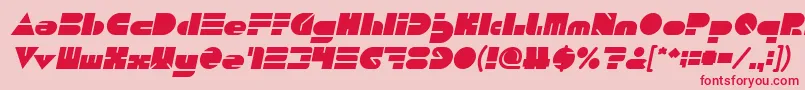 PUSH THE BUTTON Bold Italic Font – Red Fonts on Pink Background