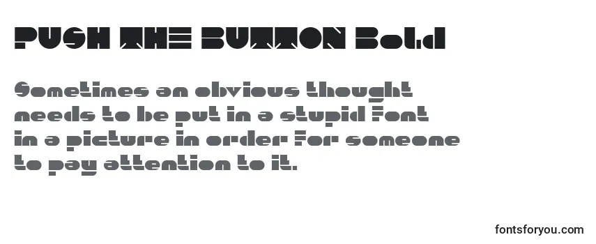 PUSH THE BUTTON Bold Font