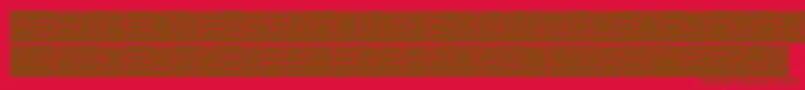 Police PUSH THE BUTTON Hollow Inverse – polices brunes sur fond rouge