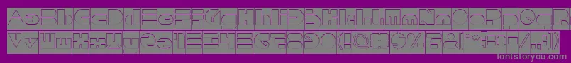 Police PUSH THE BUTTON Hollow Inverse – polices grises sur fond violet
