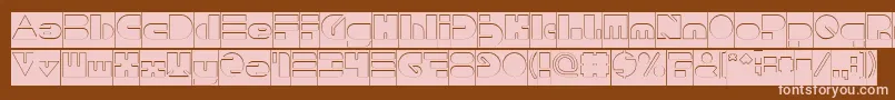 fuente PUSH THE BUTTON Hollow Inverse – Fuentes Rosadas Sobre Fondo Marrón