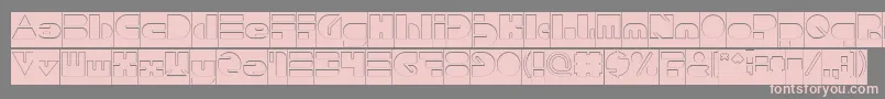 Police PUSH THE BUTTON Hollow Inverse – polices roses sur fond gris